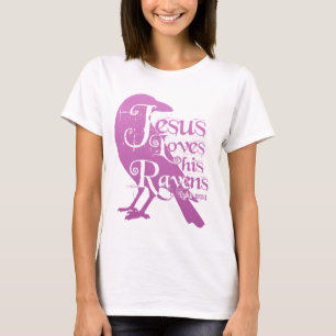 Christlicher Pastell-Goth Jesus liebt seine Raben T-Shirt