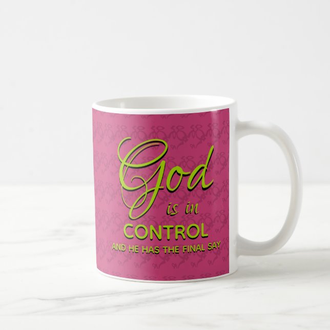 Christlicher Personalisierter GOTT IST IN KONTROLL Kaffeetasse (Rechts)