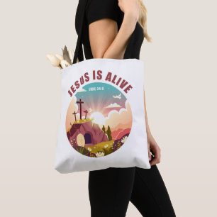 Christlicher Pessach Ostern Jesus leere Tomb und K Tasche