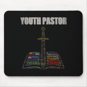 Christlicher Pfarrer Wortwolke Jugendpastor Apprec Mousepad