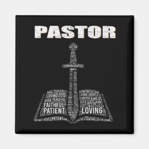 Christlicher Pfarrer Wortwolke Kirche Pastor Appre Magnet