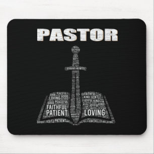Christlicher Pfarrer Wortwolke Kirche Pastor Appre Mousepad