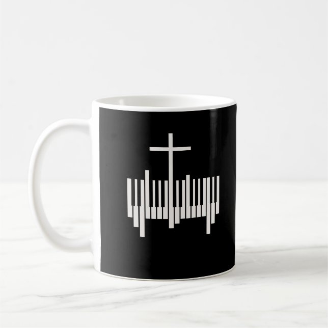 Christlicher Pianist Religiöse Musik Lord Piano Kaffeetasse (Links)
