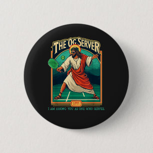 Christlicher Pickleball Jesus Button