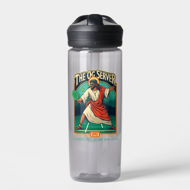 Christlicher Pickleball Jesus Trinkflasche (Vorderseite)
