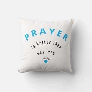 Christlicher PRAYER BESSER ALS WIFI White Custom Kissen
