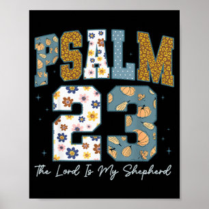 Christlicher Psalm 23 Retro Der Herr ist mein Hirt Poster