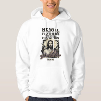Christlicher Psalm 91_4 Jesus Vintage Gravur Shirt