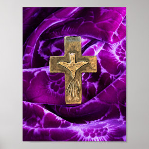 Christlicher religiöser Glaube kreuzen Heiligen Ge Poster
