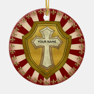 Christlicher Schild Keramik Ornament