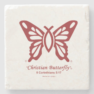 "Christlicher Schmetterlings-" Steinuntersetzer