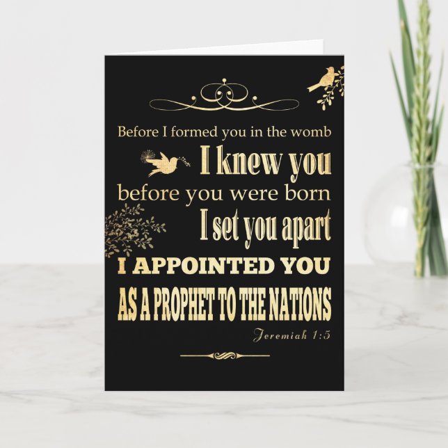 Christlicher schriftmäßiger Bibel-Vers - Feiertagskarte (Vorderseite)