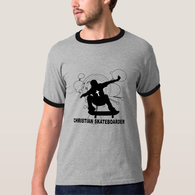 Christlicher Skateboarder T-Shirt (Vorderseite)