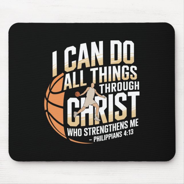 Christlicher Skettelplayer, den ich alle Dinge mac Mousepad (Vorne)
