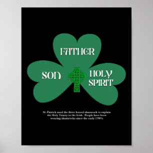 Christlicher St. Patricks Day religiöse Dreifaltig Poster