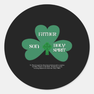 Christlicher St. Patricks Day religiöse Dreifaltig Runder Aufkleber