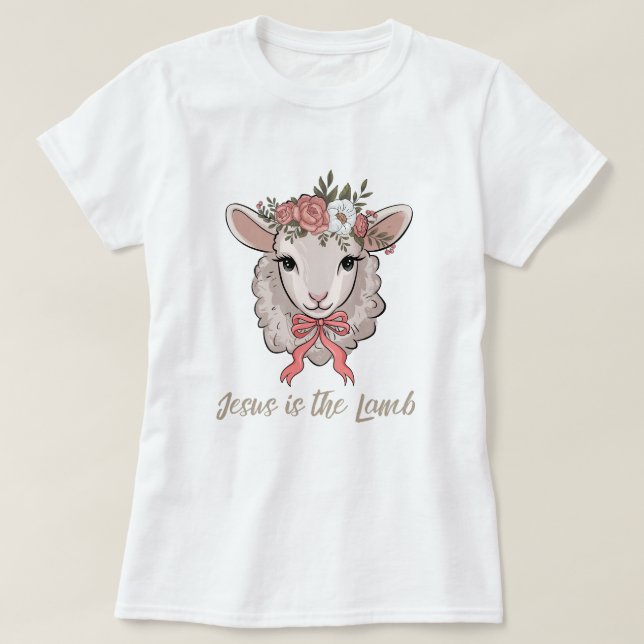 Christlicher T - Shirt Jesus ist das Lamm-Coquette (Design vorne)