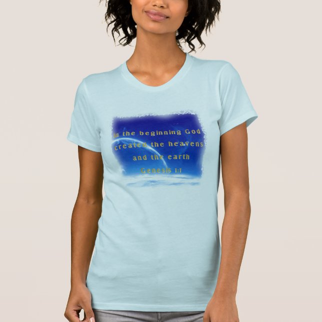 Christlicher T - Shirt mit Bibel-Vers (Vorderseite)
