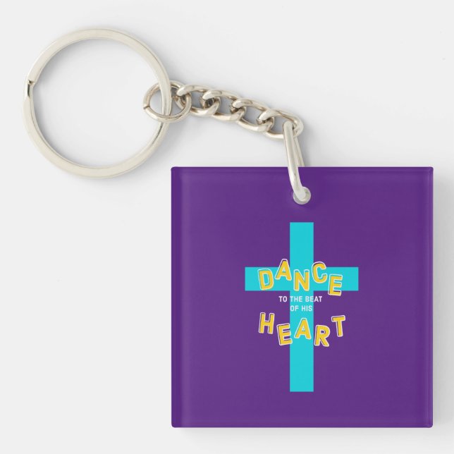 Christlicher Tanz zum Schlag seines Herzens Schlüsselanhänger (Vorderseite)