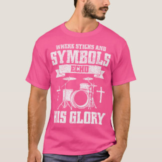 Christlicher Trommler Jesus Drumming Trommeln Schl T-Shirt