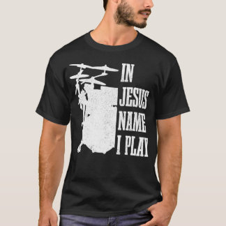 Christlicher Trommler stickt trommeln für Jesus T-Shirt