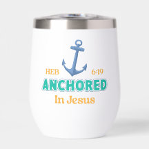 Christlicher Tumbler Verankert in Christus Vers De