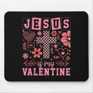 Christlicher Valentinstag Jesus ist mein Valentins Mousepad