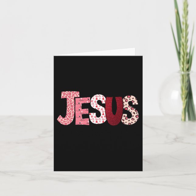 Christlicher Valentinstag Jesus Religiöses Valenti Karte (Vorderseite)