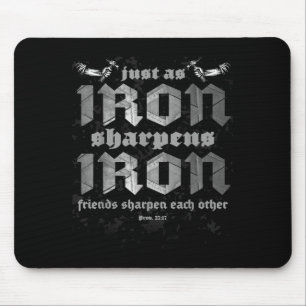 Christlicher Vater Eisen-Sharpens-Eisen-Bibelspric Mousepad