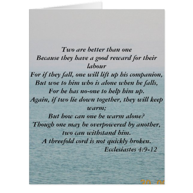 Christlicher Vers (Vorderseite)