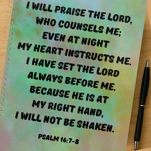 Christlicher Verse Psalm 16:7-8 Planer