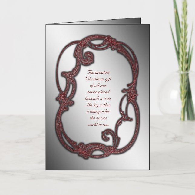 Christlicher Weihnachtsfeiertag Feiertagskarte (Vorderseite)