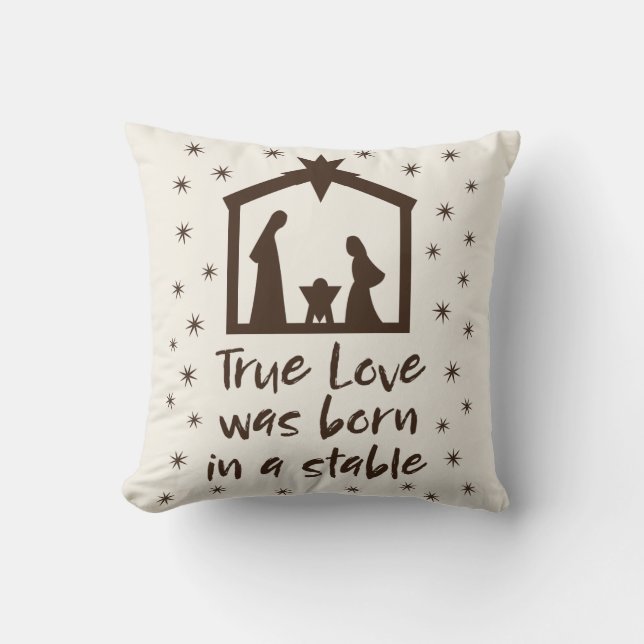 Christlicher WeihnachtsNativity Jesus religiös Kissen (Vorderseite)