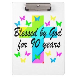 CHRISTLICHES 90. GEBURTSTAGES PRAYER-DESIGN KLEMMBRETT