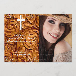 Christliches Absolvent-Abschluss-Foto kann ich Ankündigung