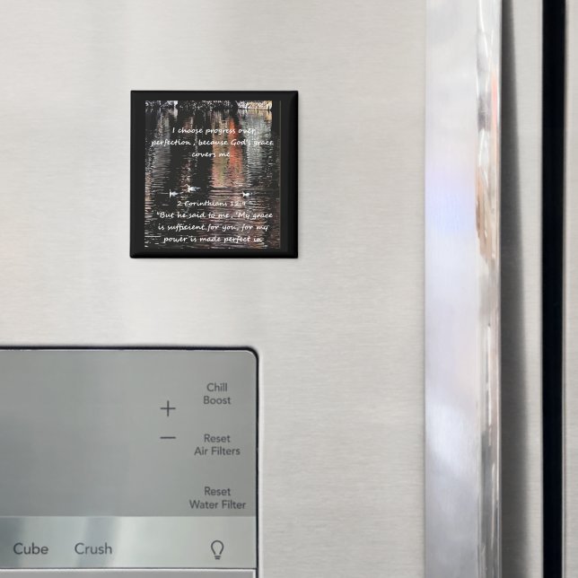 Christliches Affirmationsangebot und entsprechende Magnet (In Situ (Kühlschrank))