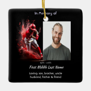 Christliches Andenken Baseball Softball Keramikornament
