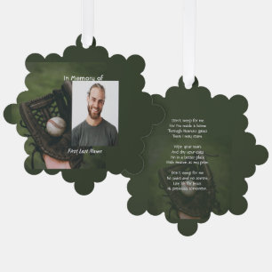 Christliches Andenken Baseballspieler Ornament Karte
