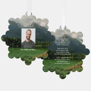 Christliches Andenken Bergsee Ornament Karte