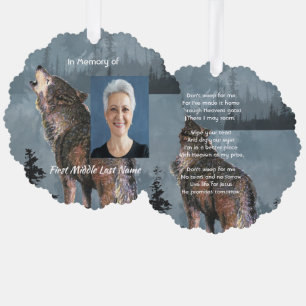 Christliches Andenken Howling Wolf Kunst Ornament Karte