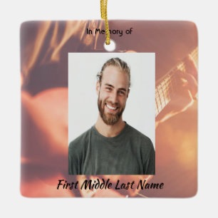 Christliches Andenken Musiker Klavier Gitarre Keramikornament