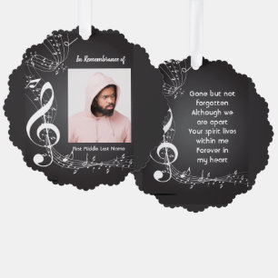 Christliches Andenken Noten Ornament Karte
