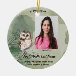 Christliches Andenken Süße Eule Vogel Keramik Ornament
