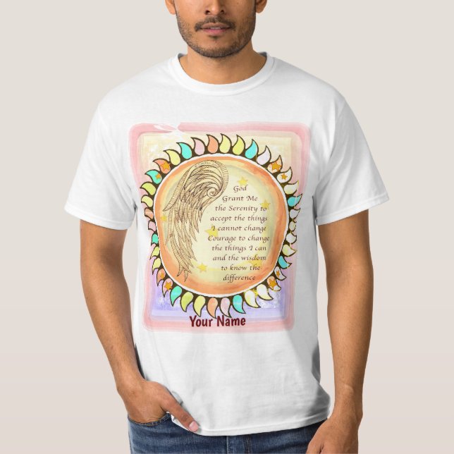 Christliches Angel-Serenity-Gebet T-Shirt (Vorderseite)