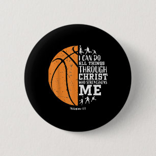 Christliches Basketball-Geschenk für Männer, Junge Button