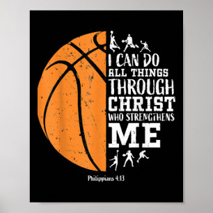 Christliches Basketball-Geschenk für Männer, Junge Poster