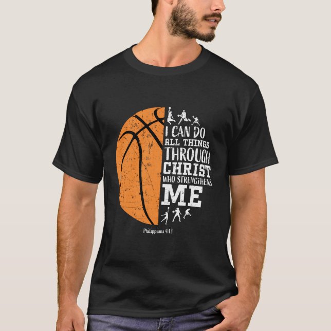Christliches Basketball Shirt kann ich alles mache (Vorderseite)