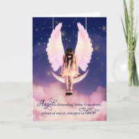 Christliches Beileid Angel mit Schrift