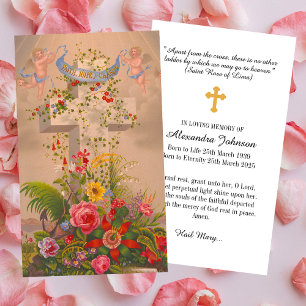 Christliches Beileid zur Beerdigung des Blumenkreu Visitenkarte