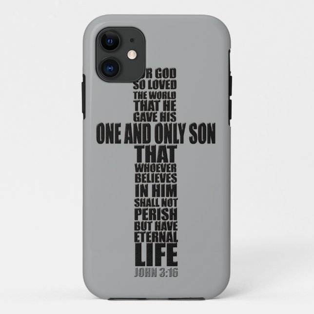 Christliches Bibel-Vers-John-3:16 Case-Mate iPhone Hülle (Rückseite)